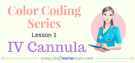 Color Coding Series - Lesson 1 - IV Cannula Color Coding